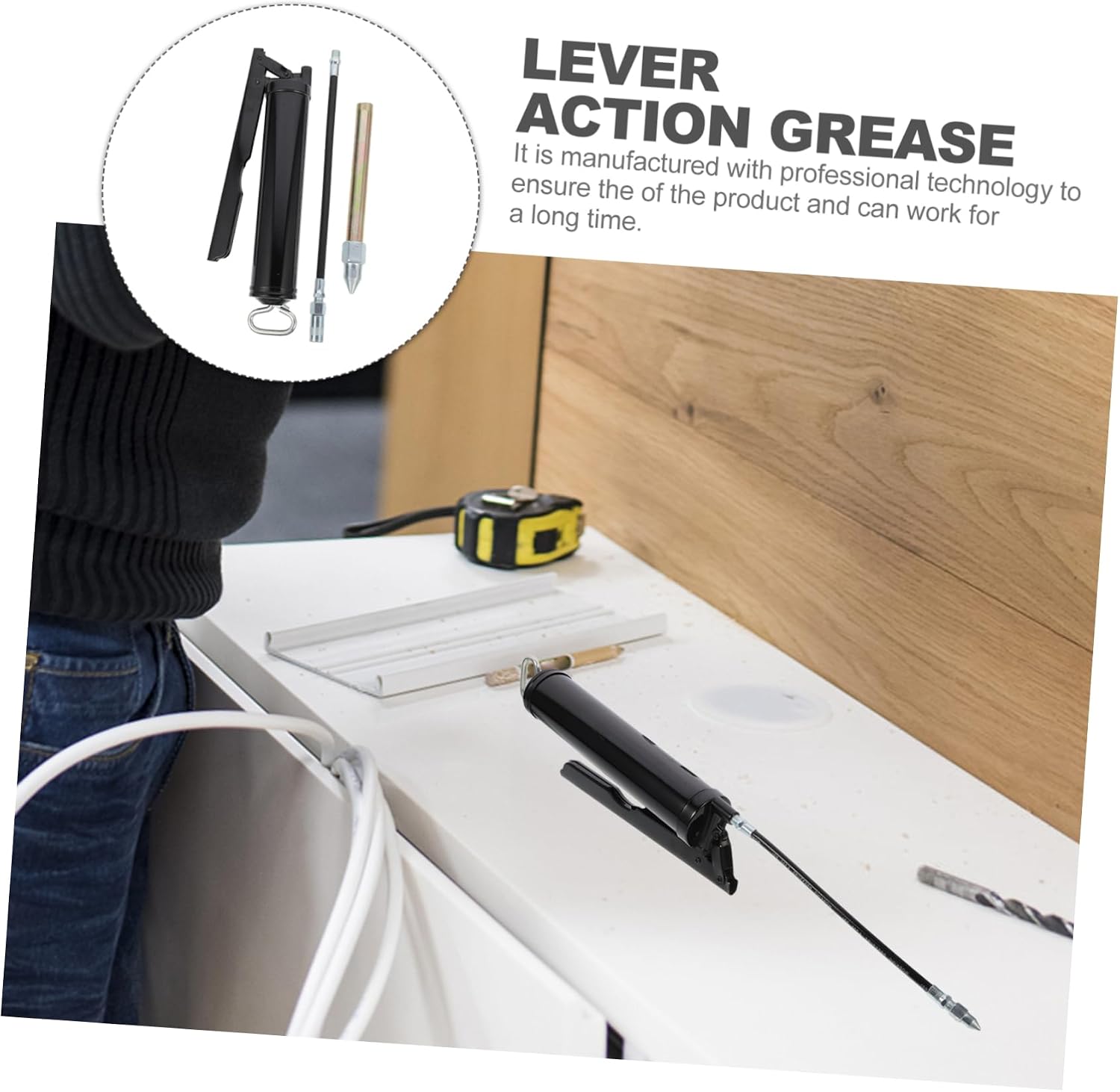 400cc Manual Lever Grease Gun High Capacity Lubrication Tool for Automotive Trailers Agriculture and Industrial Use Heavy Duty Construction for Greasing