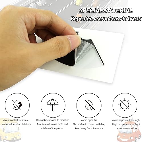 Miniatura 4 de BOROLA Calcomanías de curvas para pistas de coche, tren para desarrollar la imaginación de los niños, capacidad práctica (8 curvas)