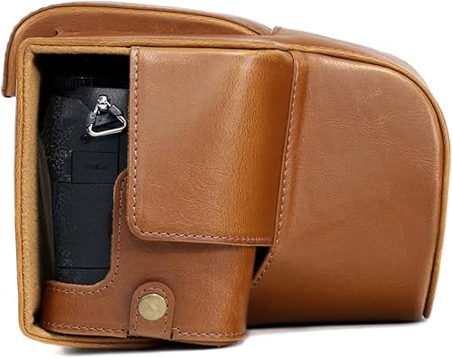 Miniatura 3 de MegaGear Sony Cyber-Shot DSC-RX10 IV, DSC-RX10 III Ever Ready - Funda de piel para cámara y correa, con acceso a la batería, color marrón claro,