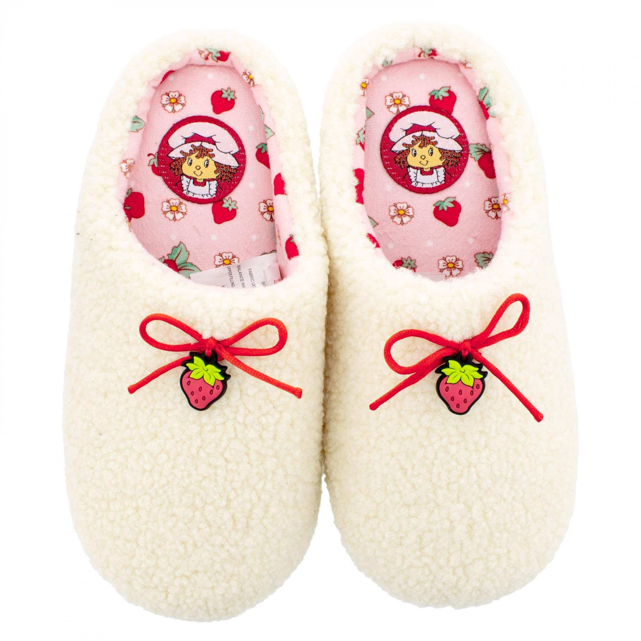 Ground Up Strawberry Shortcake Women's Slippers with Bows