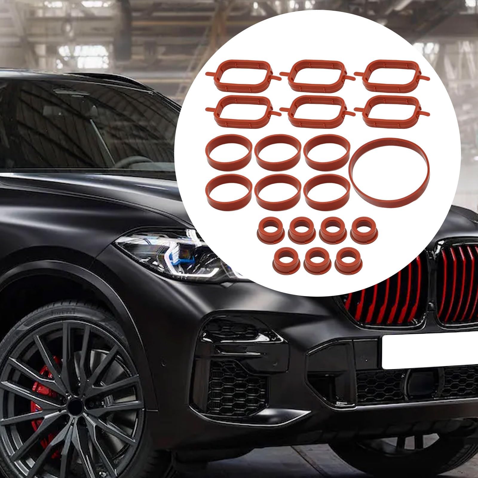 Hoypeyfiy 20 guarnizioni di ricambio per collettore di aspirazione, 11612246945, per BMW E53, E64, E66, E70, E83, E90, E91, E92, E93, 330 x D, 335d, sostituisce 11617790198 11612244 5439 11612246949