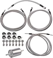 Motarithl Stainless Steel Braided Fuel Lines Kit for 1999-2003 Chevy Silverado 1500/2500/3500 & GMC Sierra - Replaces 819-840, 15043857, 15765803