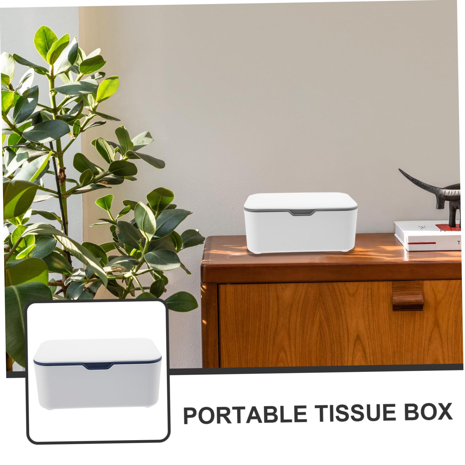 Boîte de Lingettes pour Bébé Pratique, Lot de 2, Plastique Bleu