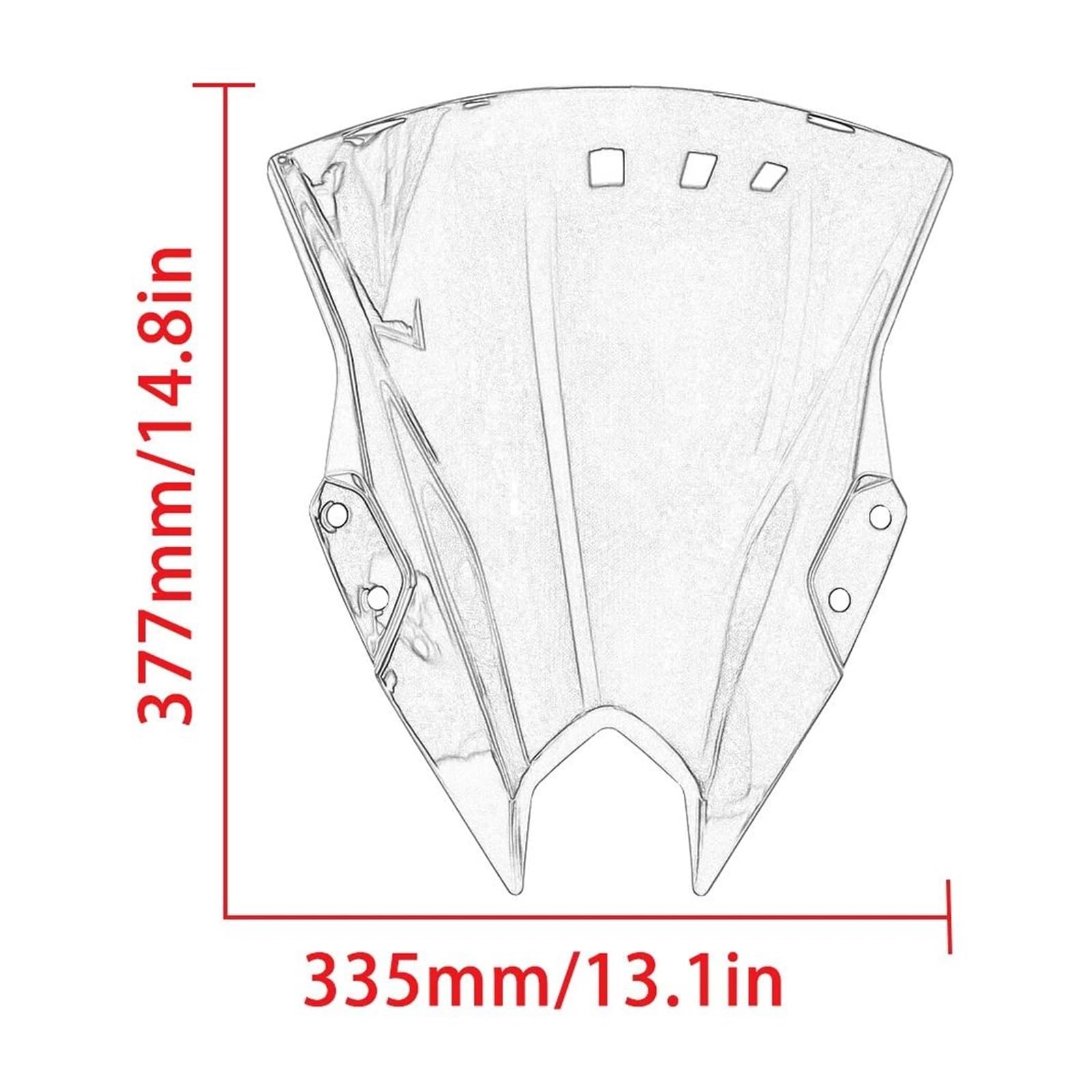Parabrezza CUPOLINO per Kawasaki per Ninja 500 SE per NINJA500 2024 Moto Parabrezza Anteriore WindScreen Accessori Moto Kit Carenatura Deflettore(Black)