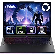 Lenovo Legion 9i Gen10 18" 4K 240Hz Gaming Laptop, Intel 24 Core Ultra 9 275HX, NVIDIA GeForce RTX 5090 24GB GDDR7, 64GB DDR5, 4TB SSD, Vapor Cooling, Backlit KB, Thunderbolt 5, WiFi 7, BT 5.4