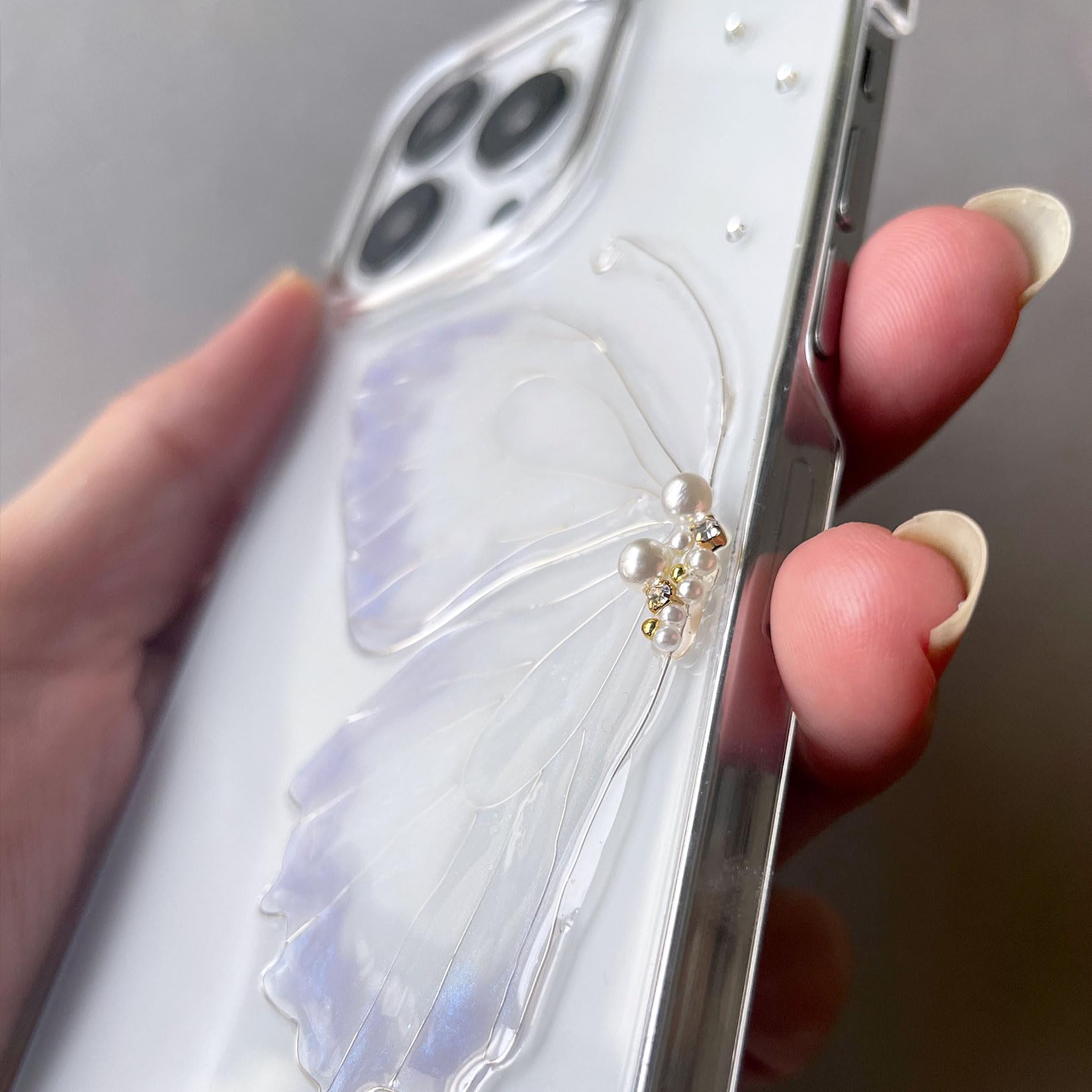 Amazon.co.jp: iPhone15 薄紫 スマートフォンケース 蝶々 スマホケース