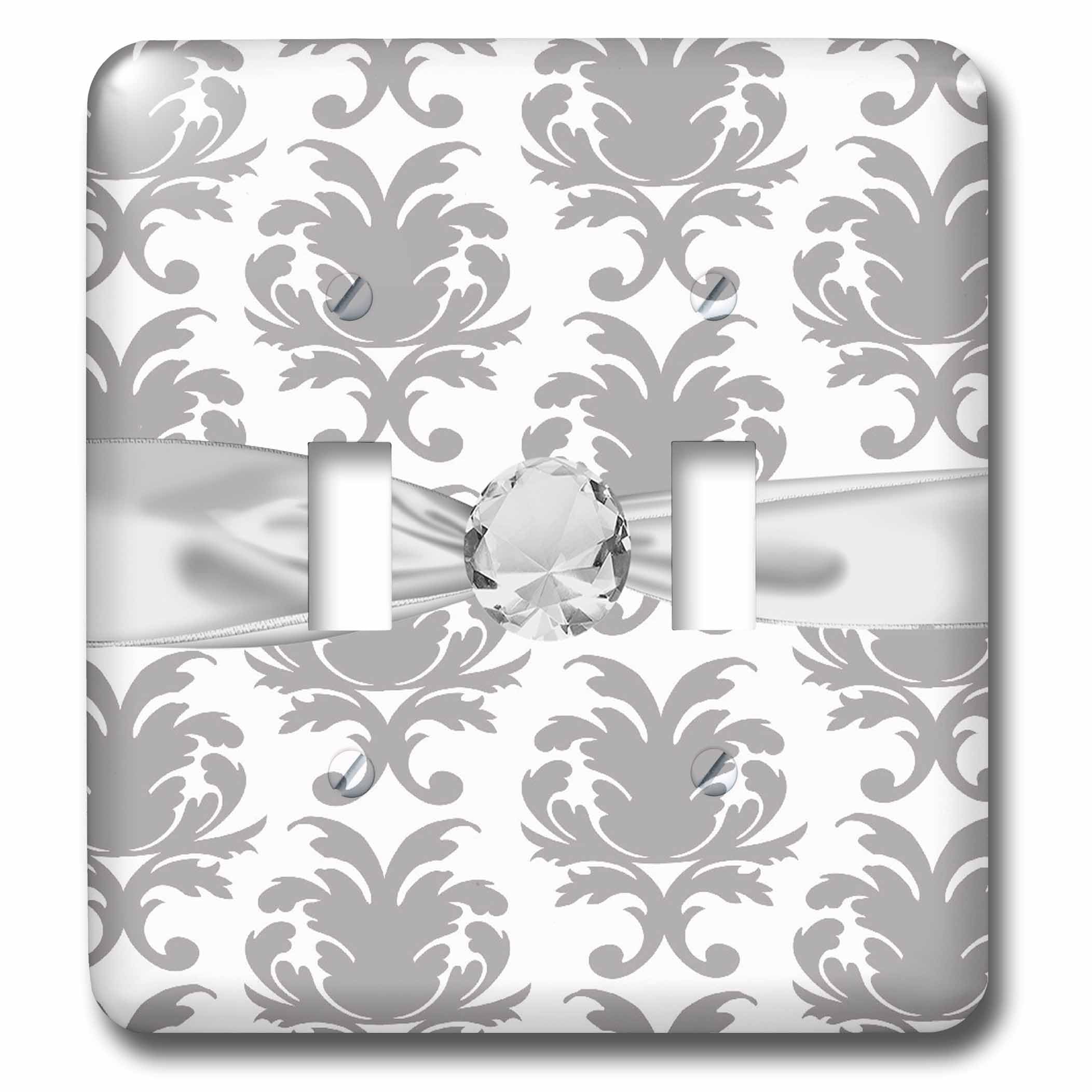 Interruptor doble damasco elegante acabado barroco decorativo superior