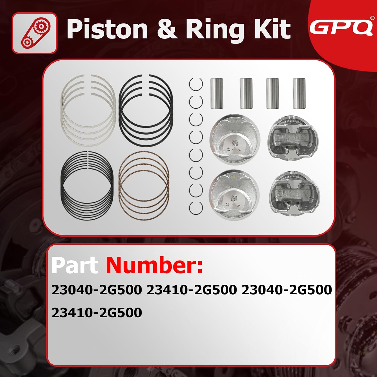 G4KJ 2.4L Engine Rebuild Overhaul Kit Crankshaft & Con Rods & Bearings Set & Head Gasket Set Fit For Hyundai Sonata Santa Fe Sport Tucson Kia Sportage Optima Sorento 2.4 2015-2022,22311-2GGB0