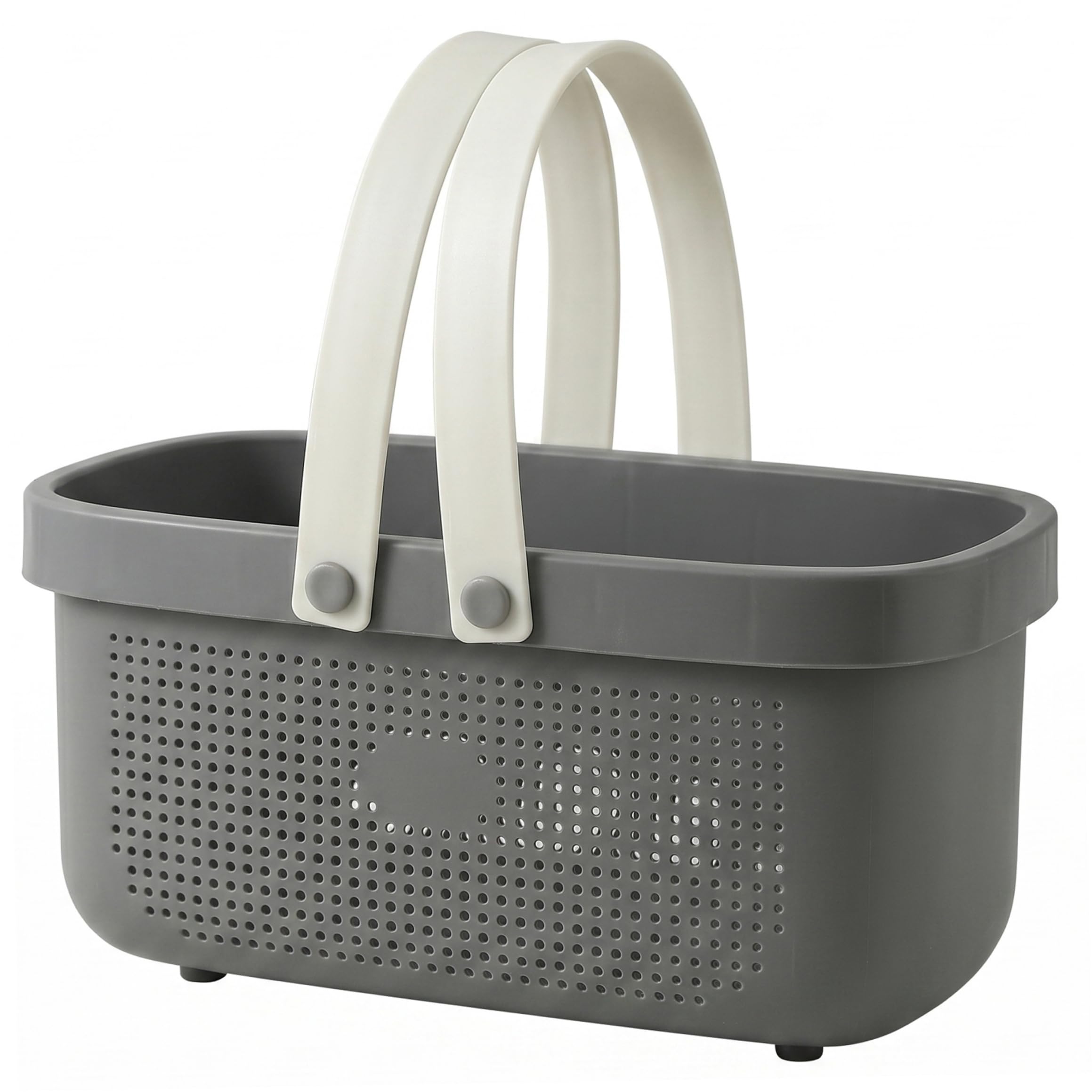 Caddie de douche portable grand panier rangement plastique gris 12 pouces