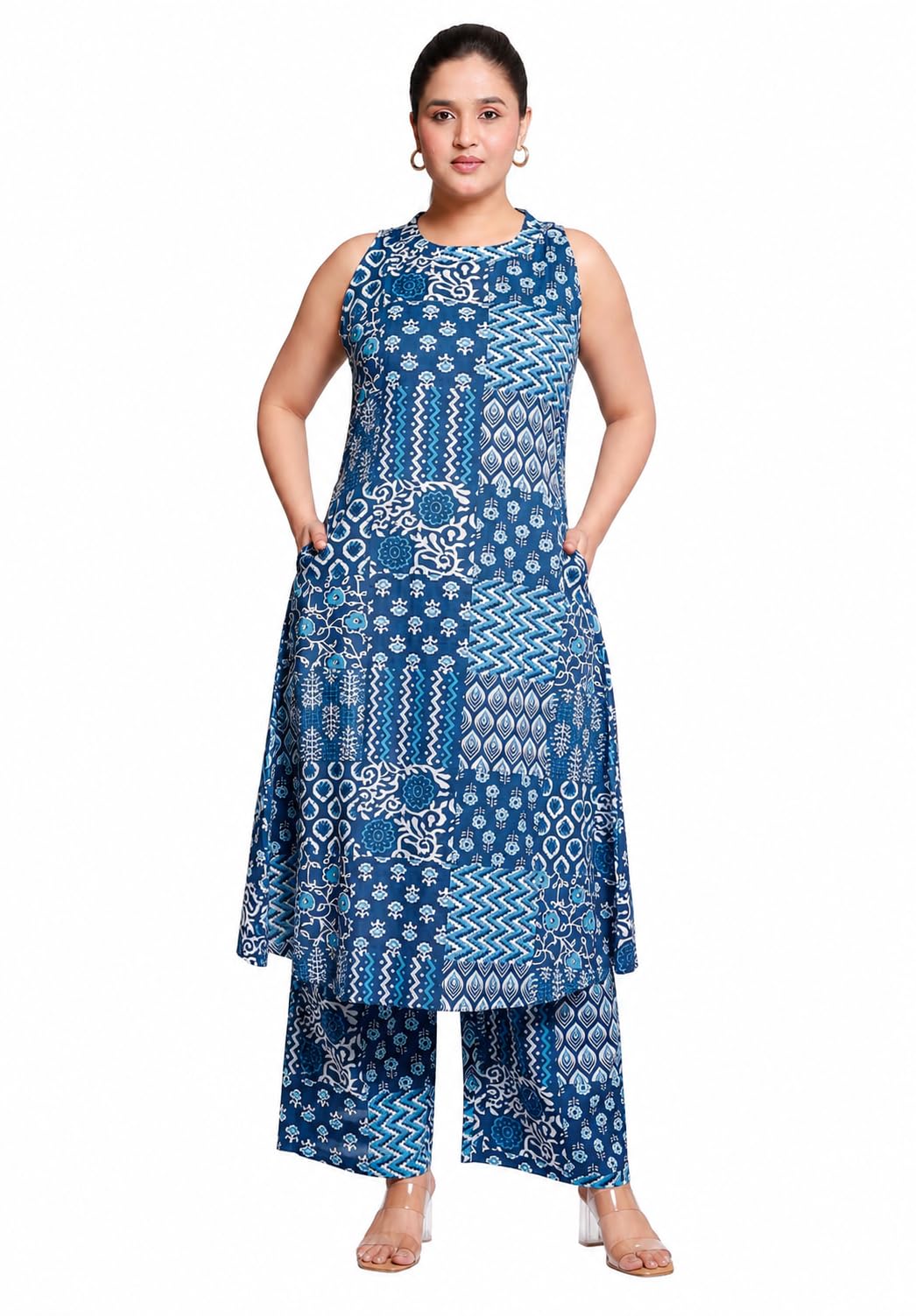 Women Stylish Cord Set with Printed Palazzo Pants | Casual Lounge Wear Outfit-image-39