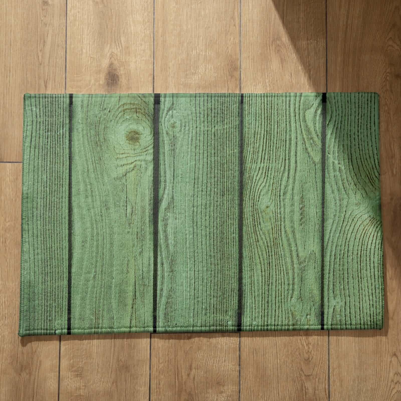 Alfombra de baño antideslizante lavable efecto madera de 50x80cm