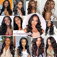 Vista 7 de SENSAIRUITE Pelucas de cabello humano con encaje frontal, prearrancadas, sin pegamento, encaje ancho, densidad 180, pelucas de cabello humano de 13