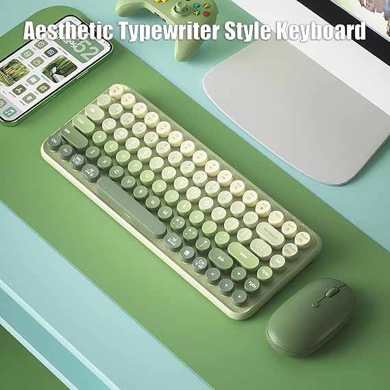 Tri-Mode Typewriter Style Keyboard with Tri-Mode Gaming Mouse