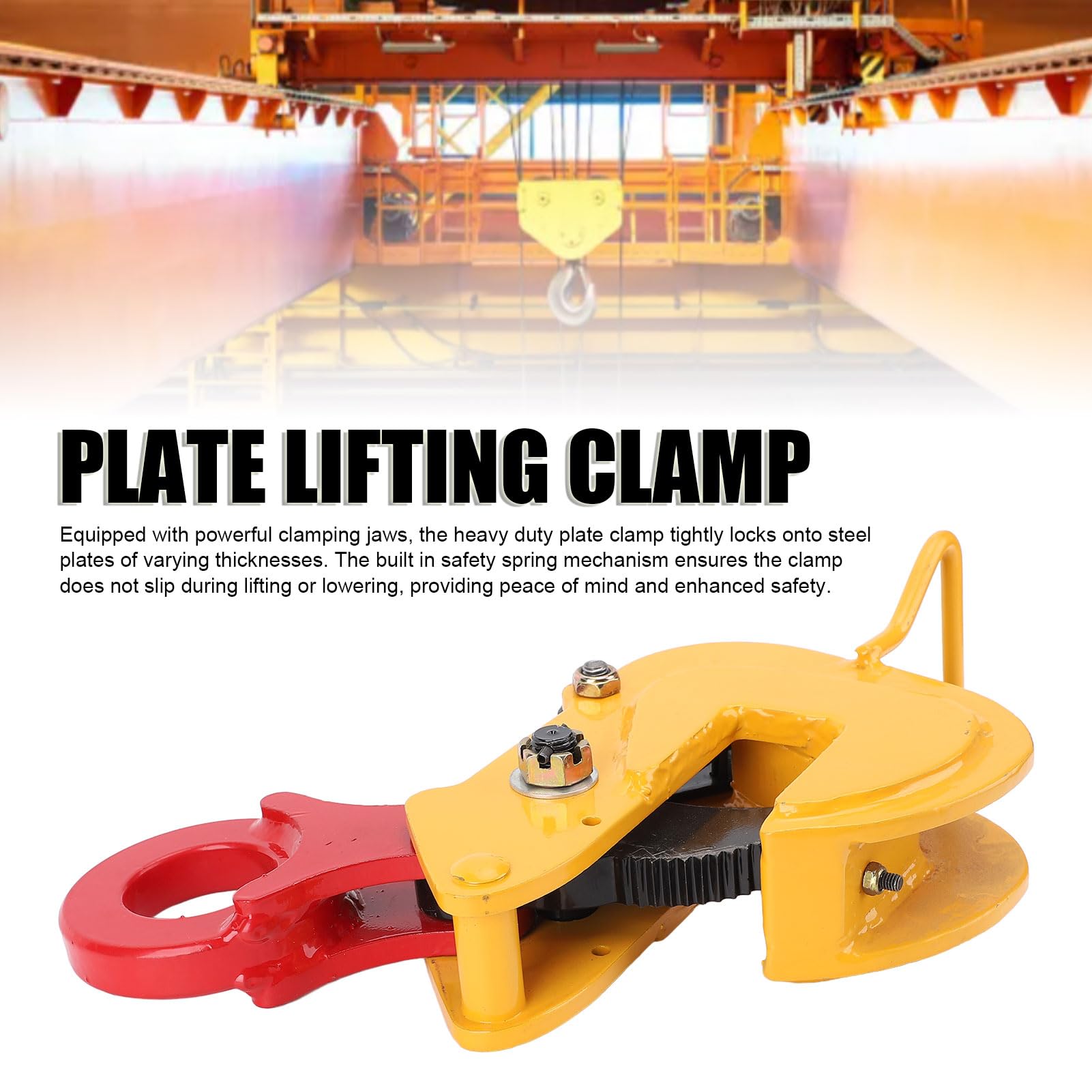 Vertical Plate Clamp, 2 Tons / 4400 Lbs Horizontal Plate Lifting Clamp Sheet Metal Lifting Clamp, Heavy Duty Metal Steel Plate Lifting Clamps for Lifting and Transporting