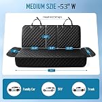Portin Housses de siège pour voiture de chien Housse de siège, antidérapante étanche Banc Couverture de siège arrière compatible pour la ceinture de siège moyen 53in Large)
