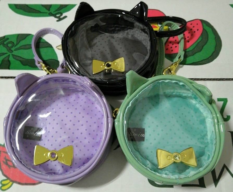 Amazon.co.jp: SWIMMER スイマー カラフルネコポーチ 黒緑紫