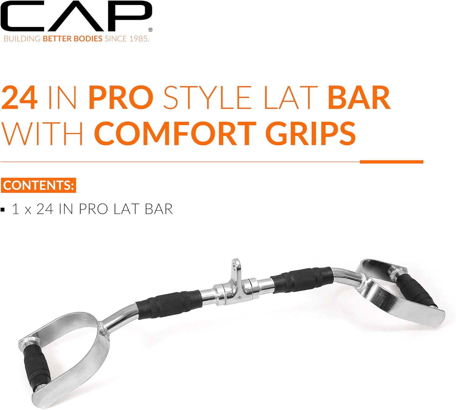 CAP Cable Machine Attachments – LAT Bars, Triceps Bars, Handles & Ropes – Multiple Styles & Sizes