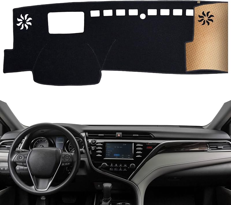 Capa para Painel QUYDDC em Preto para Toyota Camry 2018–2024 com HUD, Antirreflexo e Proteção Interna