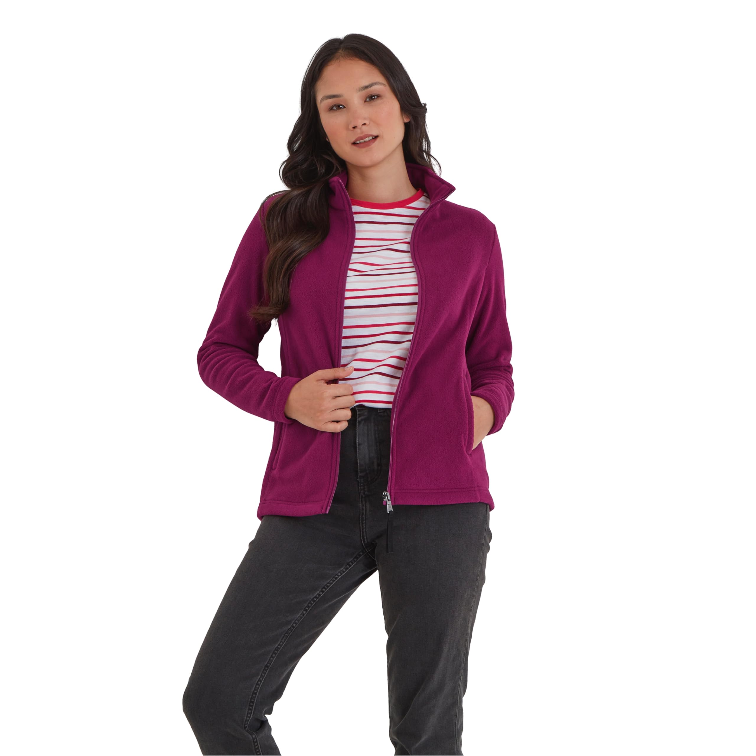 TOG24 Revive Womens Fleece Jacket. Womens Fleece Made From 100% Recycled Polyester With Full-Zip. Womens Fleece Jacket With 2 Lower Pockets, Lightweight, Warm & Anti-Pill Fabric