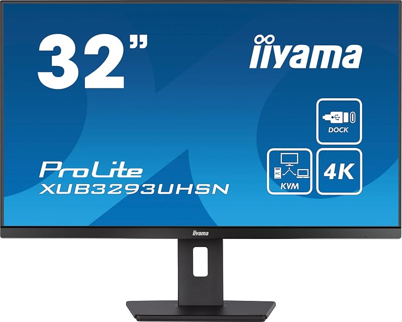 iiyama XUB3293UHSN-B5 32″ 4K — spazio per lavorare con più finestre aperte