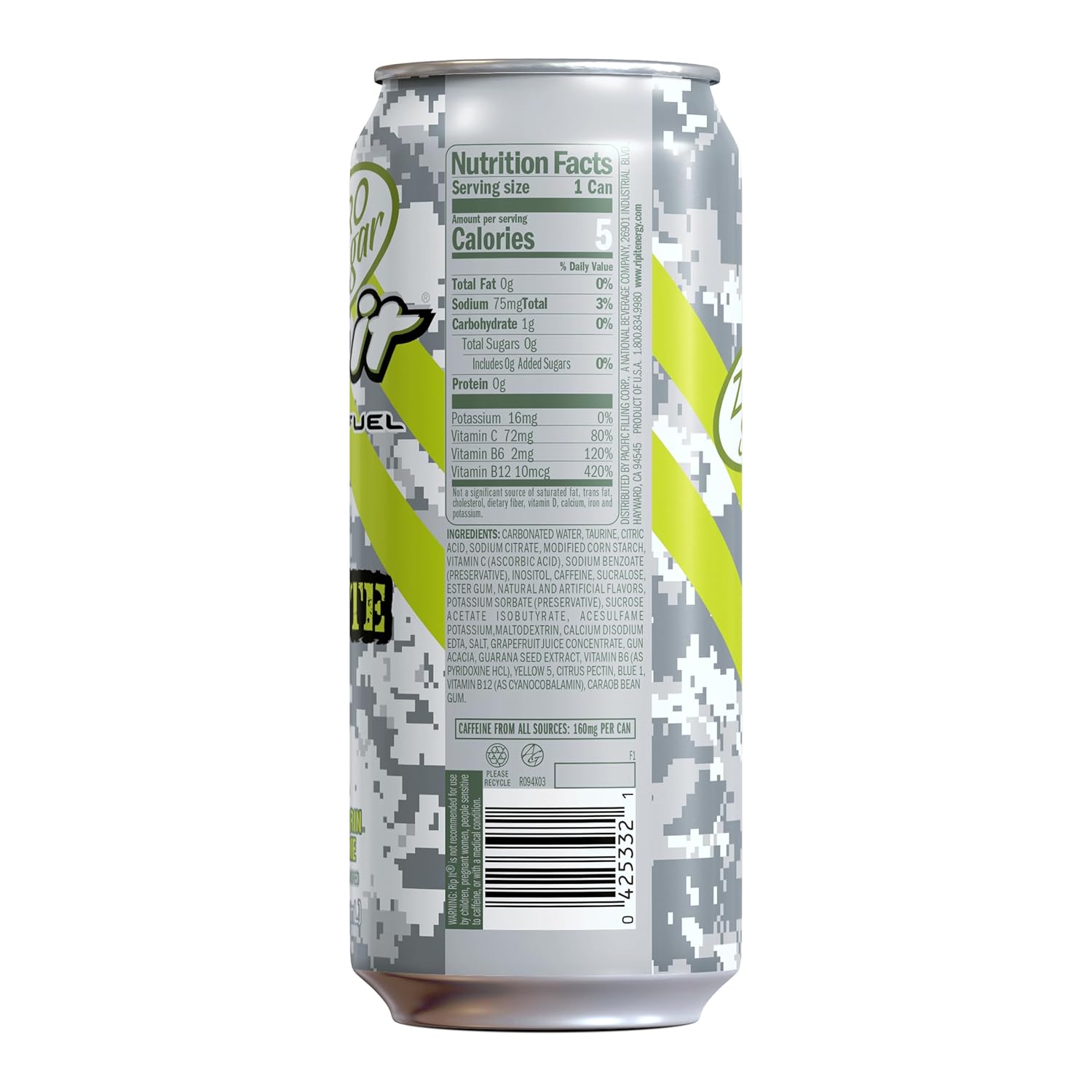 Rip-It Energy Drink | Tribute Zero Sugar | Mandarin Lime Flavor | 12-Pack (16oz Cans) | 160mg Caffeine | Sugar Free | No Crash | Hardcore Energy That Rips!