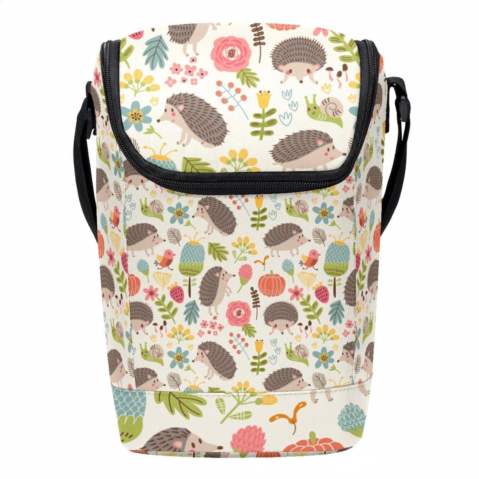 Bolsa bento para la escuela y viajes lonchera retro erizo para niños y niñas