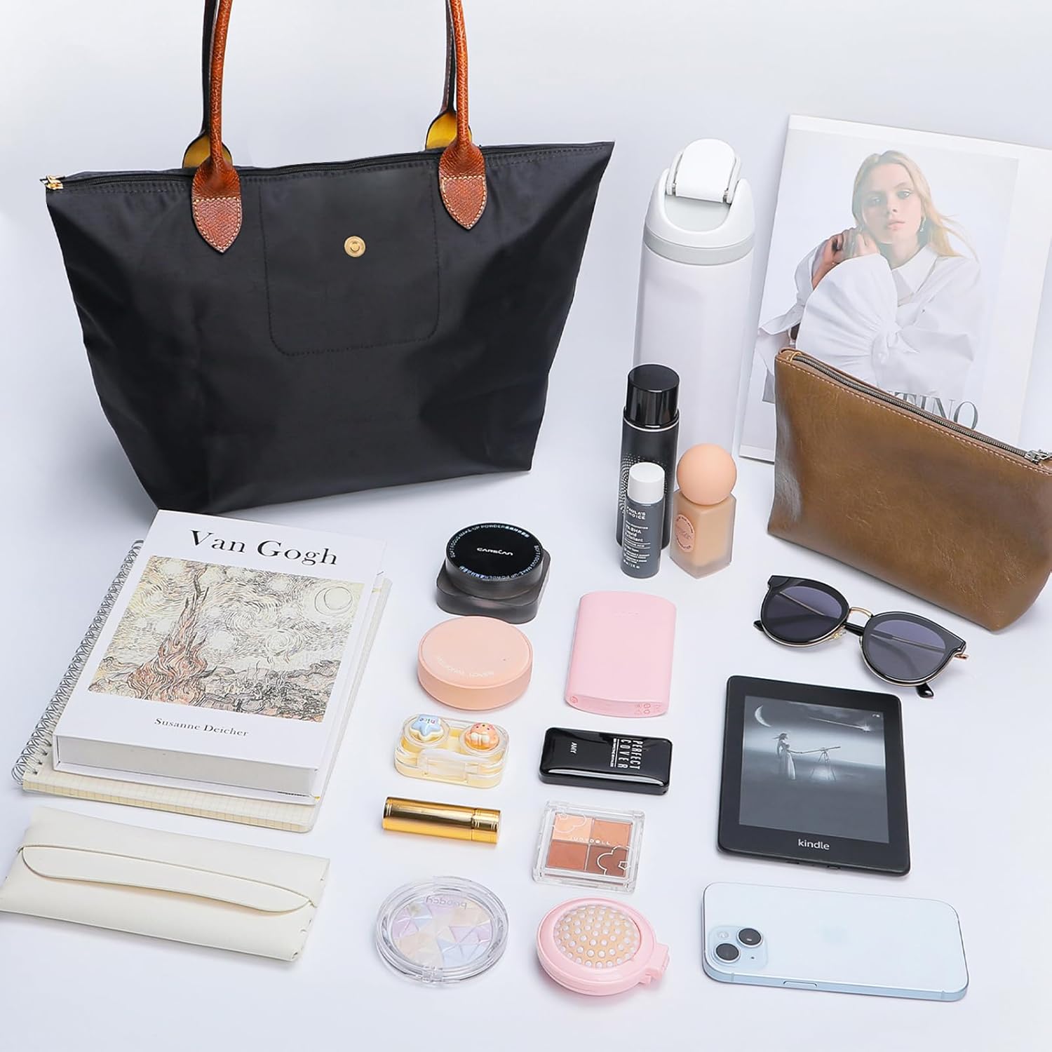 Work Tote Bag For Women: For 13-15" Laptop Foldable - For Office Professionals College Students - Commute Travel - Image 4