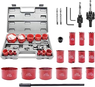 Drill Bit Saw Set LAIWEI 20-PCS Universal Drill Bit Saw Set, Suitable for Quickly Cutting Clean, Smooth, and Precise Holes in Wood （3/4"-3”
