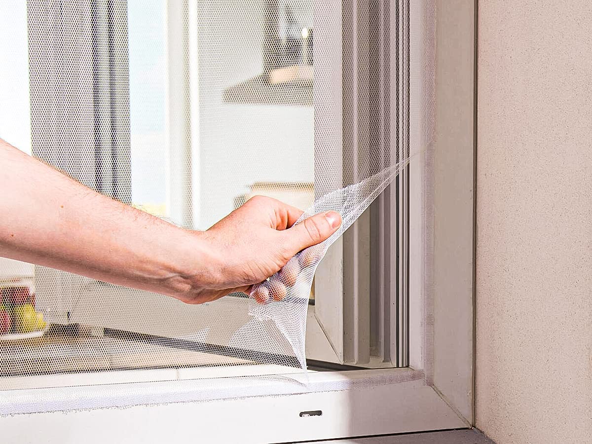 Zanzariera Per Finestra 90x150 Cm Adesiva - Rete Antizanzare Bianca Tagliabile E Facile Da Installare - Foto 14