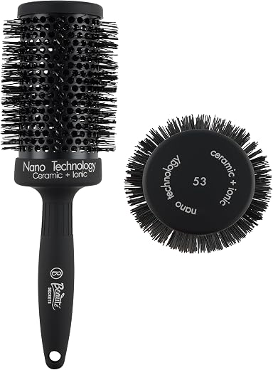 Beauté Secrets Round Brush for Blow Drying - Extra Large Ceramic Ion Thermal Barrel Brush for Precise Styling and Maximum ...