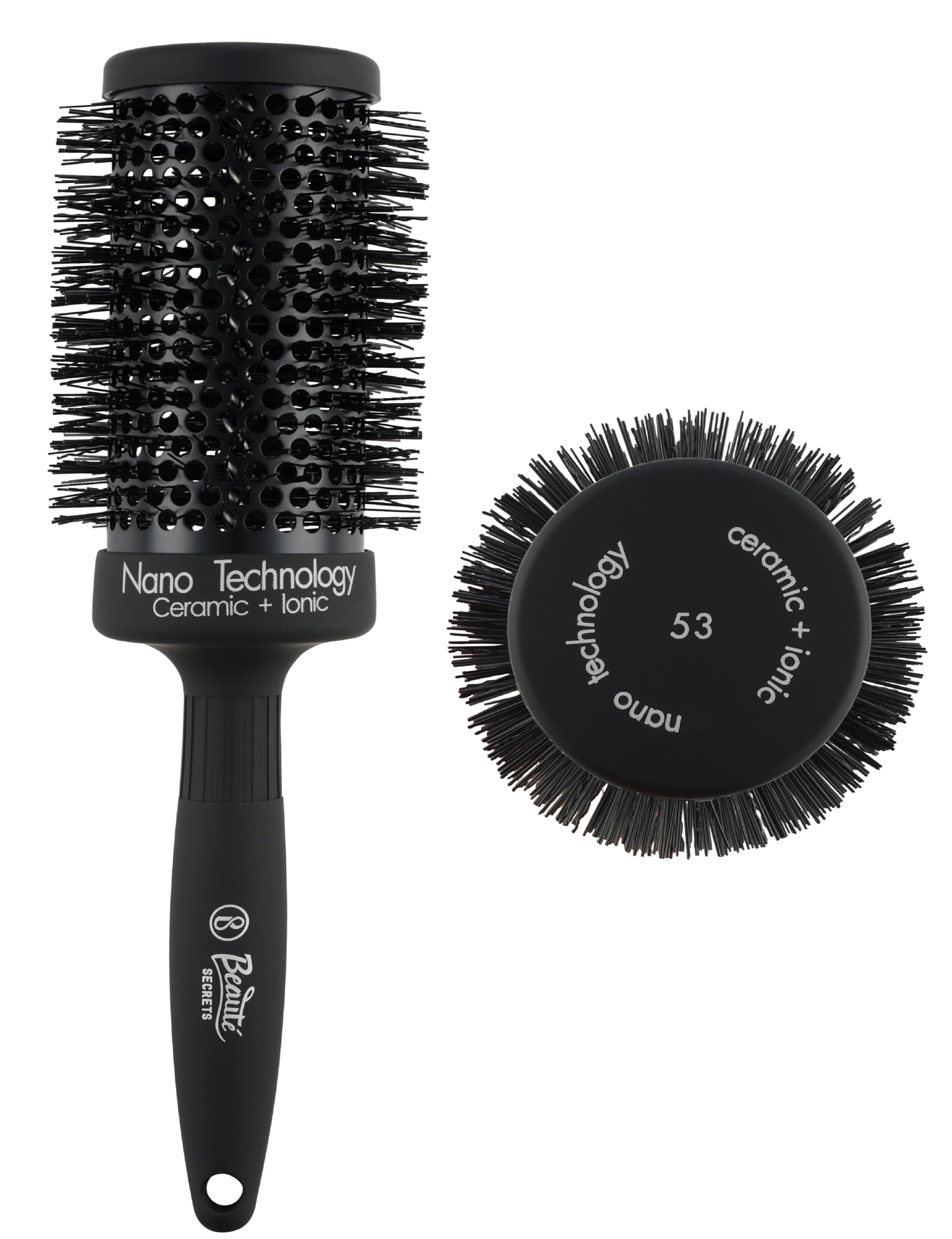 Beauté Secrets Round Brush for Blow Drying - Extra Large Ceramic Ion Thermal Barrel Brush for Precise Styling and Maximum Volume - Lightweight Round Hair Brush for Smooth, Manageable Hair, 53 mm (2 Inch)-image-22