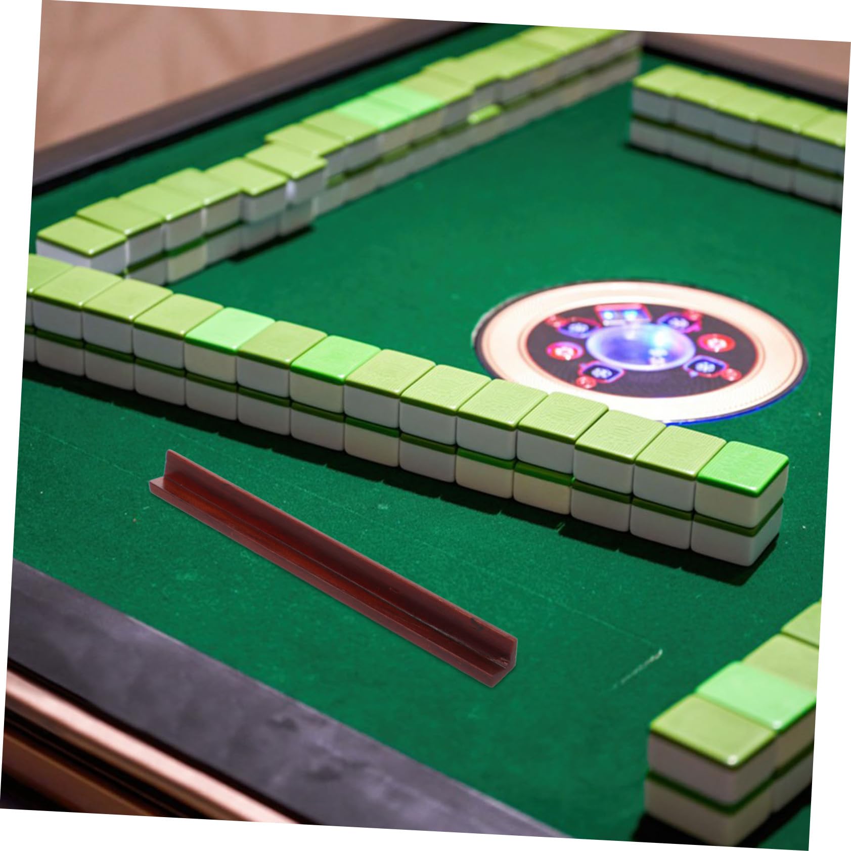 Abaodam Mini Mahjong Schiebelineal Aus Holz 9.06" X 0.79" X 0.71" Rutschfestes Domino-Tablett Für Präzise Fliesenanordnung Unterwegs Und Amerikanisches Mahjong
