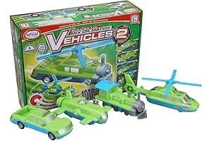 Magnetic Mix or Match Vehicles: A Playful Ensemble of 12 Interchangeable Pieces