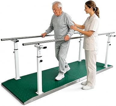 Parallel Bars for Physical Therapy, Adjustable Height Width Training Bars