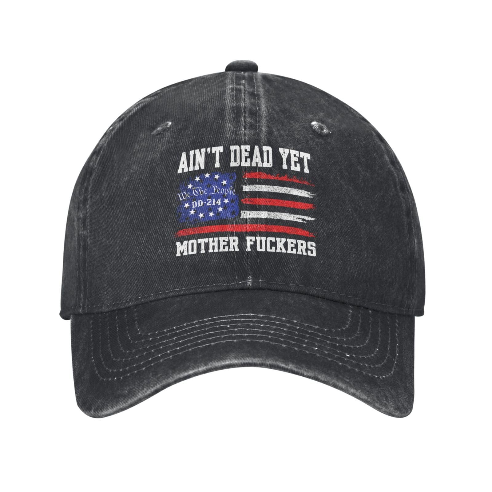 Aceprints Unisex Black Ain't Dead Yet Mother Fuckers Hat Vintage Veterans Denim Cap