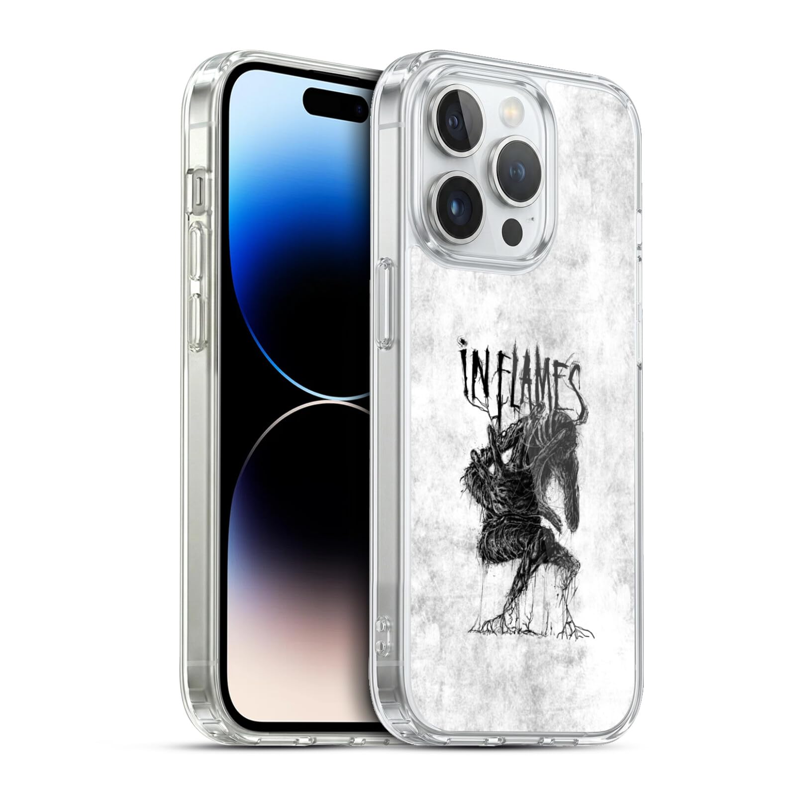 Carcasa In Flames iPhone 13 Pro funda protectora silicona grunge 7