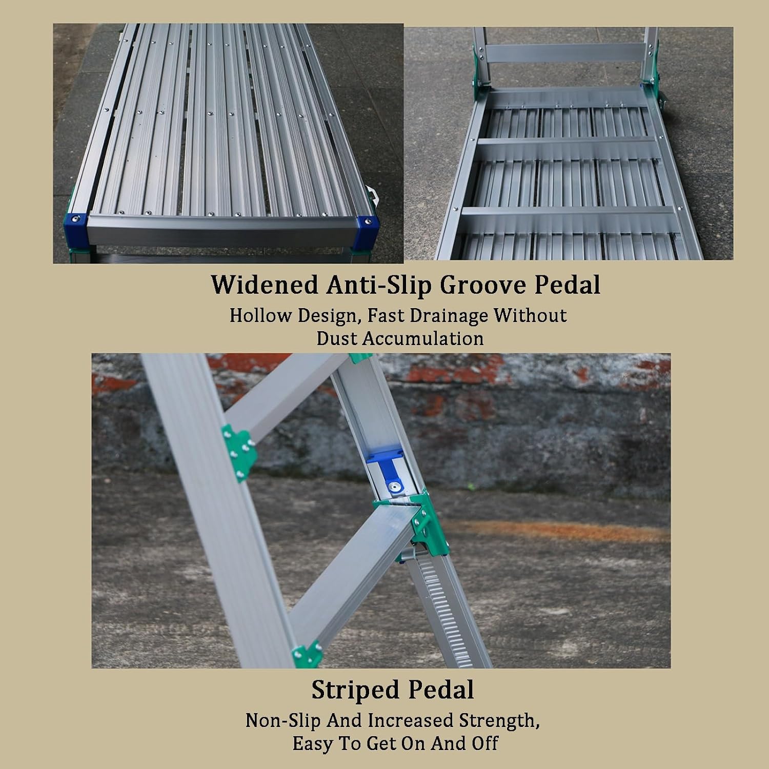 Work Platform,Portable Folding Horse Stool,Aluminum Alloy Telescopic Stool,for Home Decoration,Wall Painting,Can Bear 150kg(120x40x90cm)