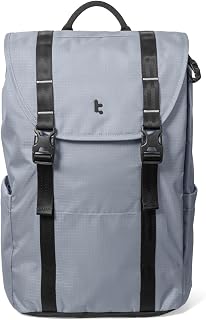 tomtoc Flap Laptop Backpack, Lightweight, Water-Resistant Casual Daypack, Durable Work-pack, Vintage Classic Rucksack for 13-16 Inch Laptop, perfect for Campus, Street, 22L
