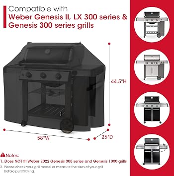 Unicook 58 Inch Grill Cover 7130 and 30 Inch Electric Smoker Cover Bundle