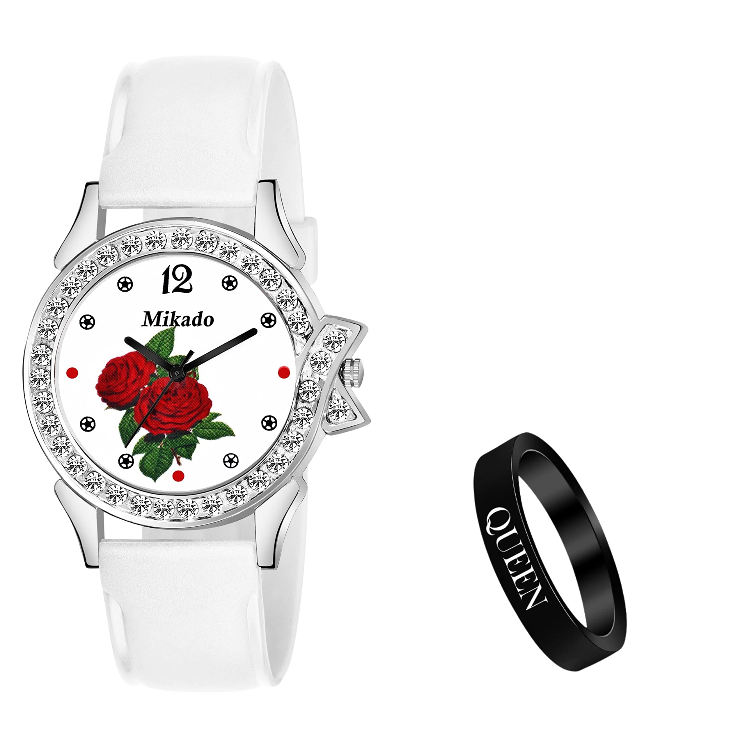 Mikado Rosie Queen Watch and Ring for Girls and Women (B09W5DP8BL) Amazon Price History, Amazon Price Tracker