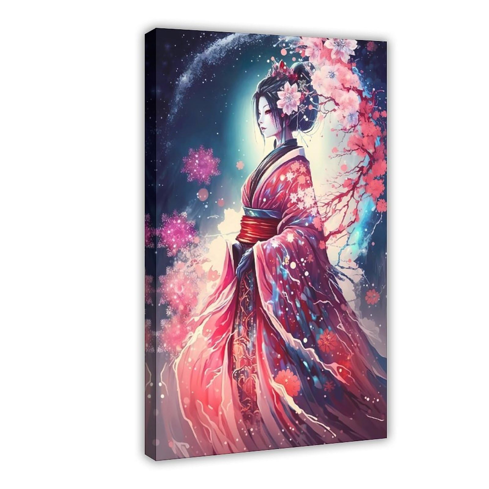 QNVJQKDSI Japanese Geisha Art (17) Canvas Poster Bedroom Decor Landscape Office Room Decor Gift 12" L X 18" W