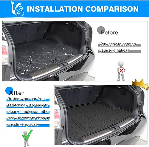 Vista 85 de Powerty Alfombrilla de maletero para Honda Pilot 2016-2021 2022, alfombrillas de carga TPE para todo tipo de clima, forro de carga para asiento