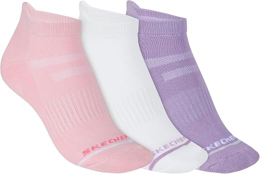 Skechers Womens Classic Cotton 3PK HALF TERRY ANKLE Socks