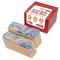 Vista 12 de Goat Milk Stuff Jabón de leche de cabra – Frambuesa negra Hecho con leche de cabra fresca de granja, jabón de leche de cabra para la cara – Deja