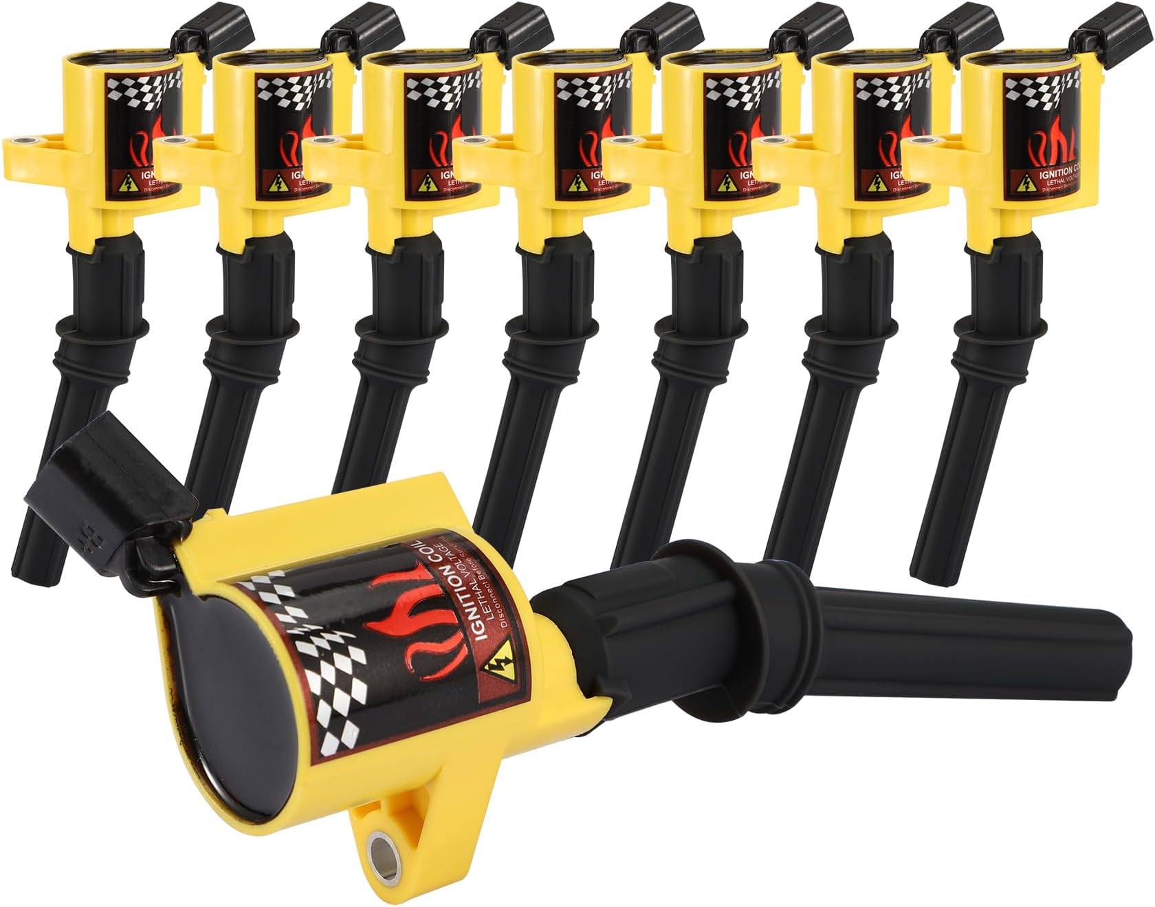 B4B BANG 4 BUCK DG508 8 Pack Ignition Coils High Performance Multispark Blaster Epoxy 15% More Energy Fit for Ford 4.6L 5.4L V8