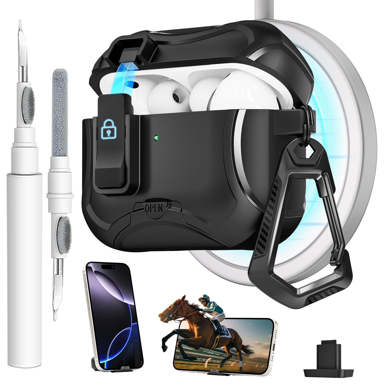 Amazon.com: for AirPods Pro 3 Case (2025) with Secure Lock and