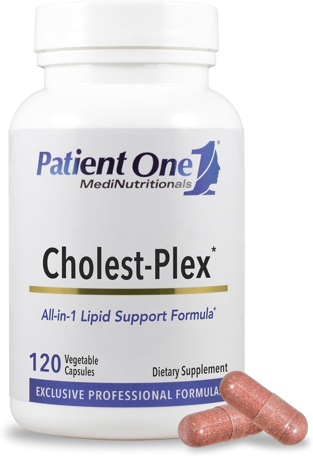 Patient One Cholest-Plex | Supplement to Support Heart and Vascular Health and Healthy Lipid Metabolism* | with RYR, CoQ10 and More | 120 Capsules