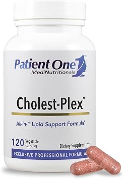Patient One Cholest-Plex | Supplement to Support Heart and Vascular Health and Healthy Lipid Metabolism* | with RYR, CoQ10 and More | 120 Capsules