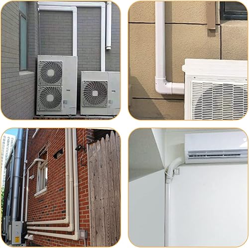 Miniatura 7 de Juego de cubierta de línea dividida de 4 pulgadas y 17 pies, kit de cubierta de tubería decorativa de PVC para accesorios de aire acondicionado mini