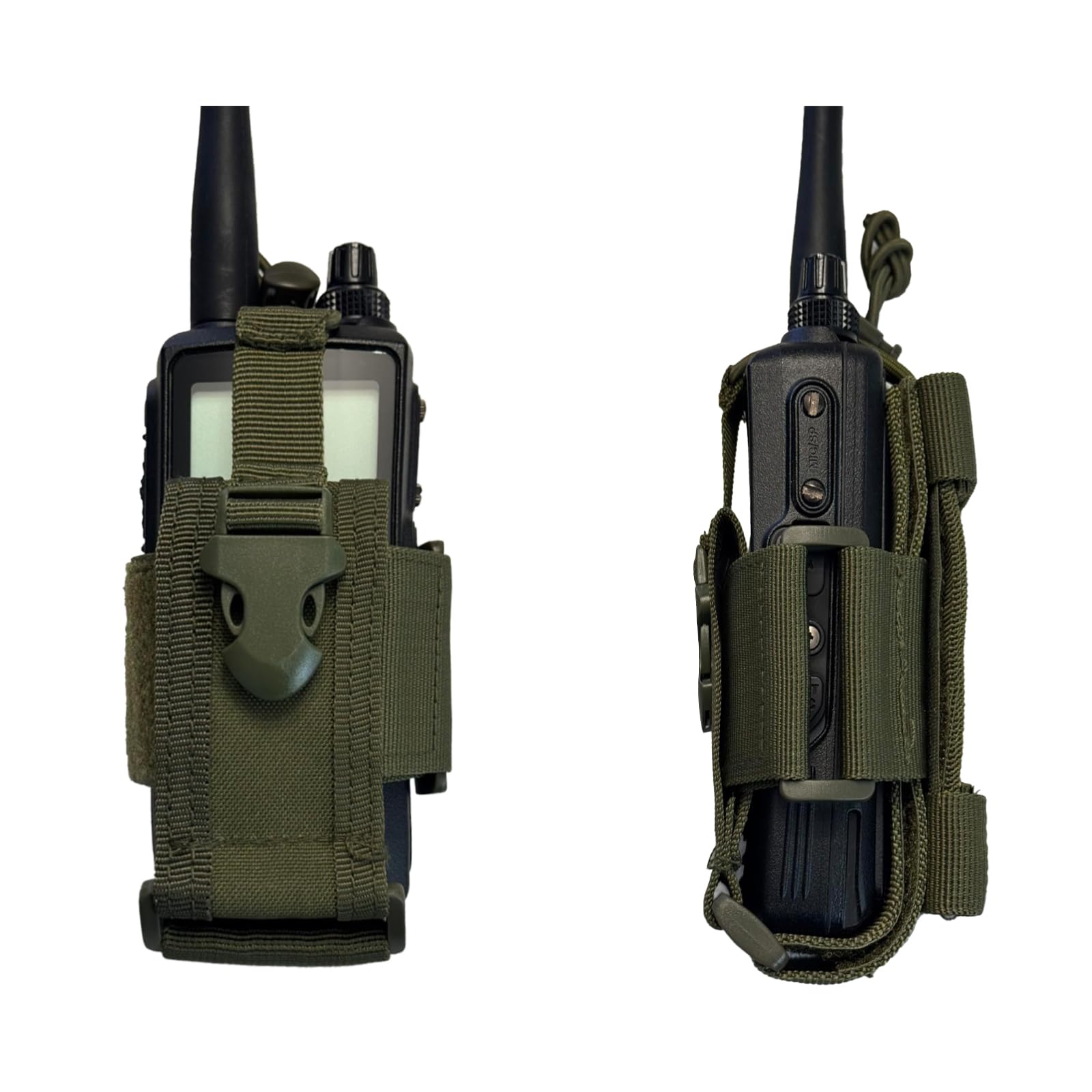 Sarcia Radio Holster,Molle Radio Pouch Military Heavy Duty Radios Holster Bag for Two Ways Walkie Talkie Compatible with Motorola Baofeng Kenwood,